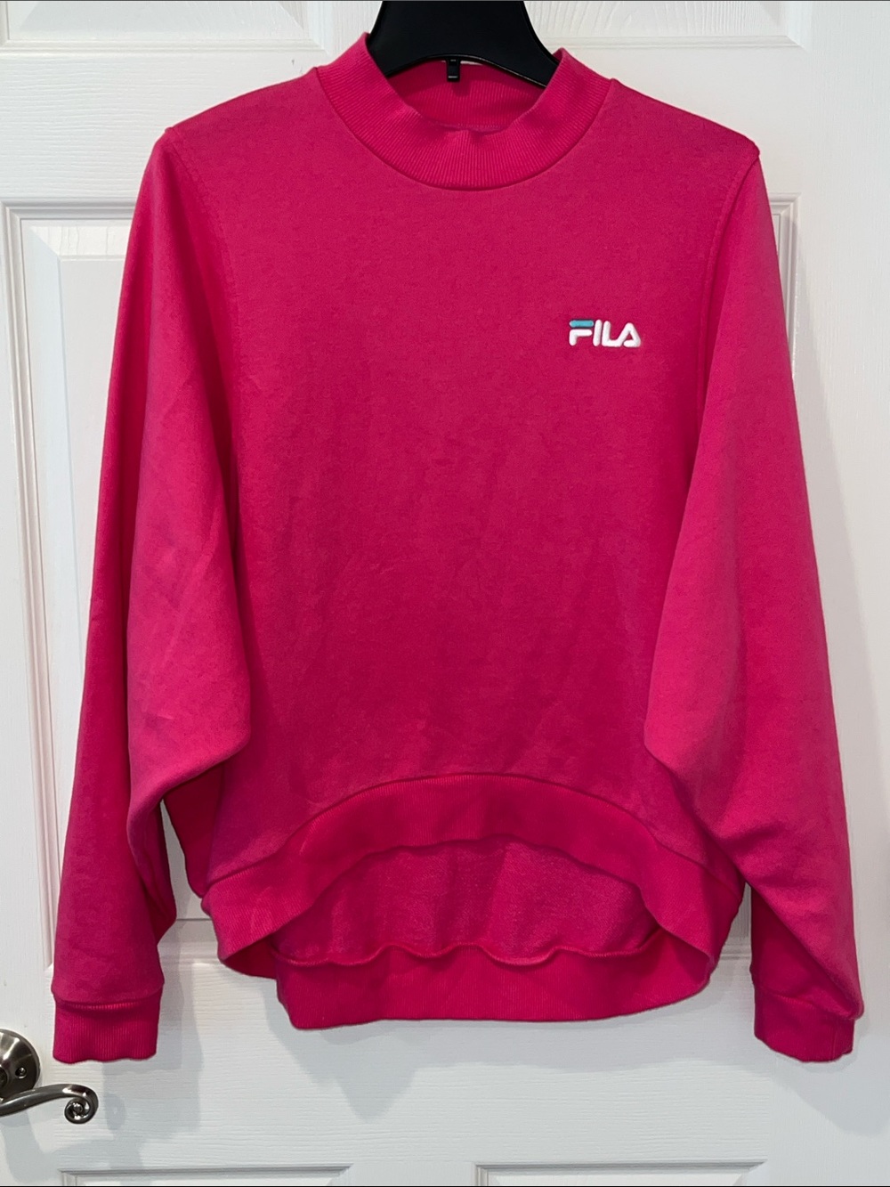 FILA Hot Pink Logo Crewneck Sweatshirt